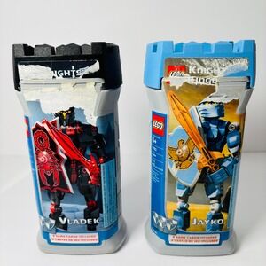 EMPTY Lego Knights Kingdom‎ JAYKO #8763 & VLADEK #8786 Shields & Game Cards
